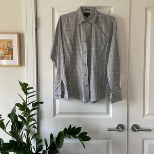 Lucky Brand Men's Gray Button Down Shirt